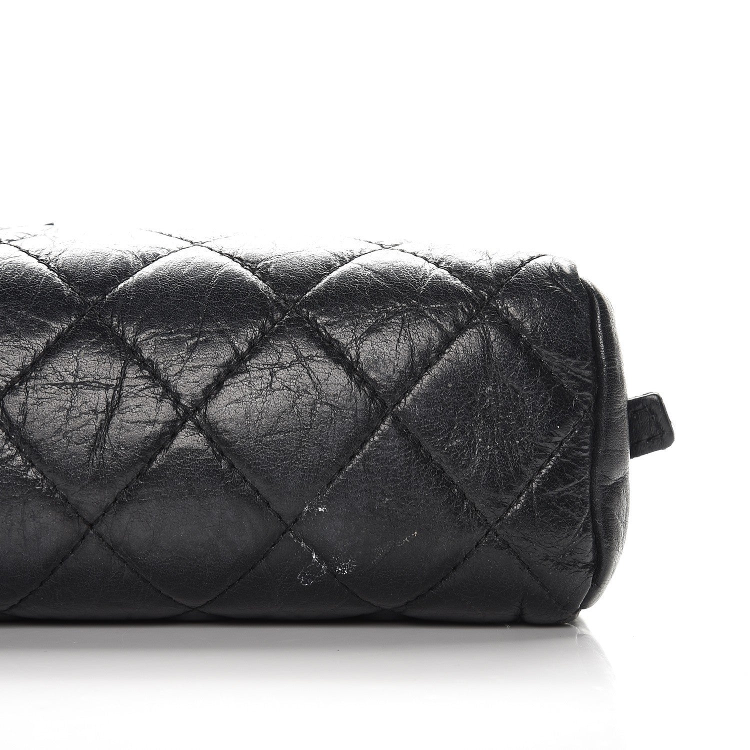 Chanel Aged Calfskin Quilted Cambon Cosmetic Case Black 9 of 10