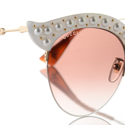 Gucci Pearl Cat Eye GG0212S Sunglasses White 7 of 8