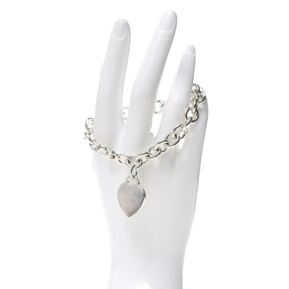Tiffany Sterling Silver Heart Tag Charm Bracelet 2 of 4