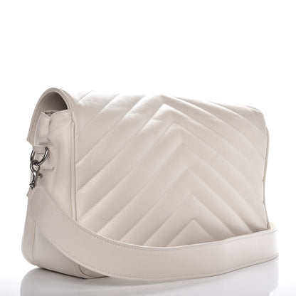 Saint Laurent Calfskin Y Quilted Monogram Loulou Shoulder Bag Porcellana 5 of 15