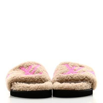 Louis Vuitton Shearling Paseo Flat Comfort Mule 41 Beige 2 of 8