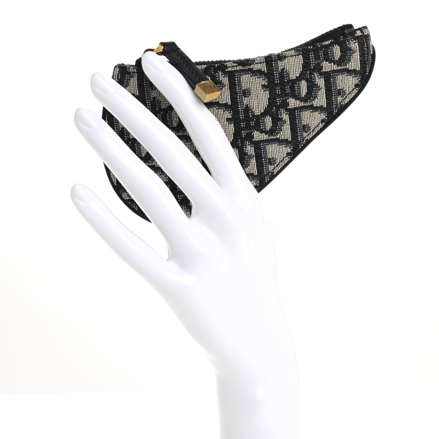 Christian Dior Oblique Saddle Coin Purse Blue 2 of 7