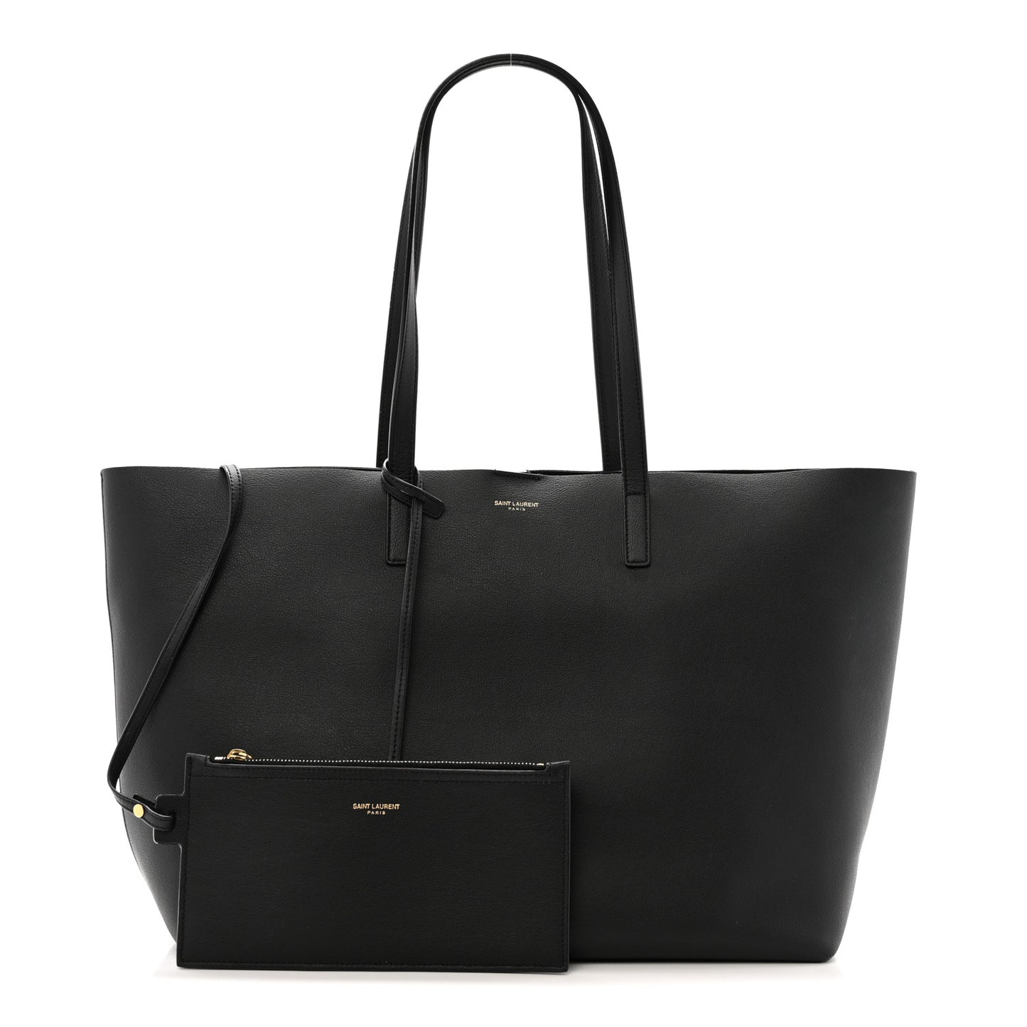 Calfskin Large Shopping Tote Black