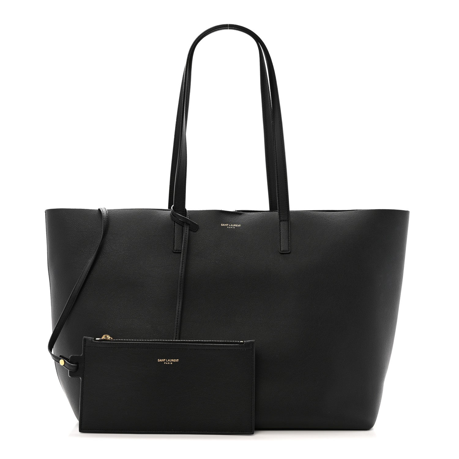 Saint Laurent Calfskin Large Shopping Tote Black 3 of 13