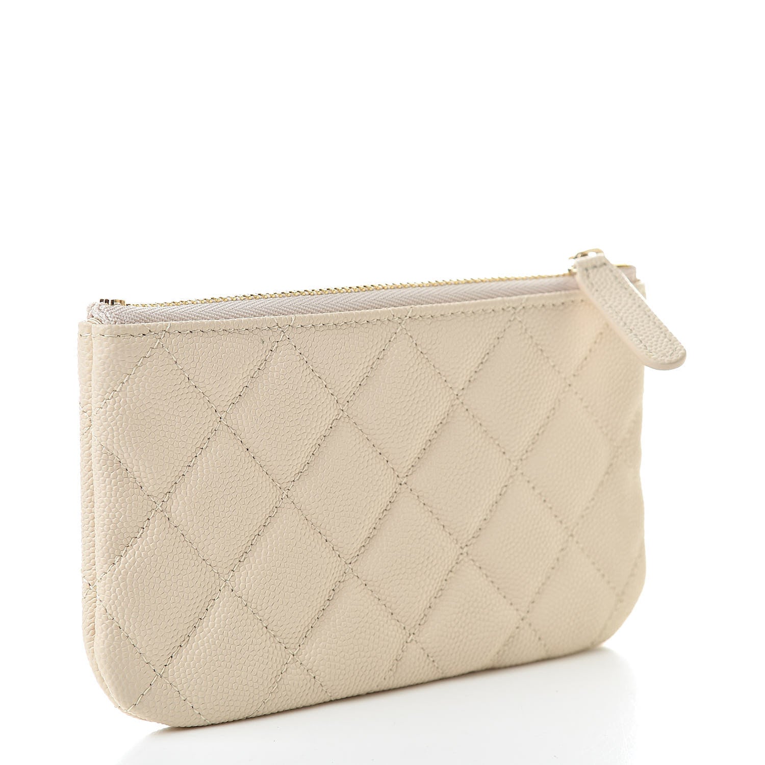 Chanel Caviar Quilted Small Cosmetic Case Beige 3 of 8