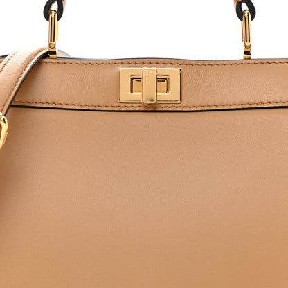 Fendi Shiny Nappa Petite Peekaboo I SEE U Satchel Miele Scuro 9 of 12