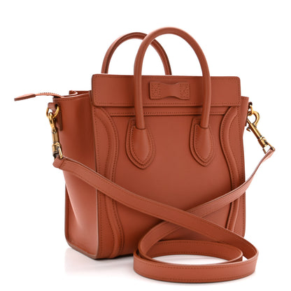 Celine Smooth Calfskin Nano Luggage Terracotta 3 of 12
