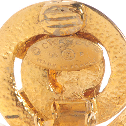 Chanel Spiral CC Clip On Earrings Gold 4 of 5