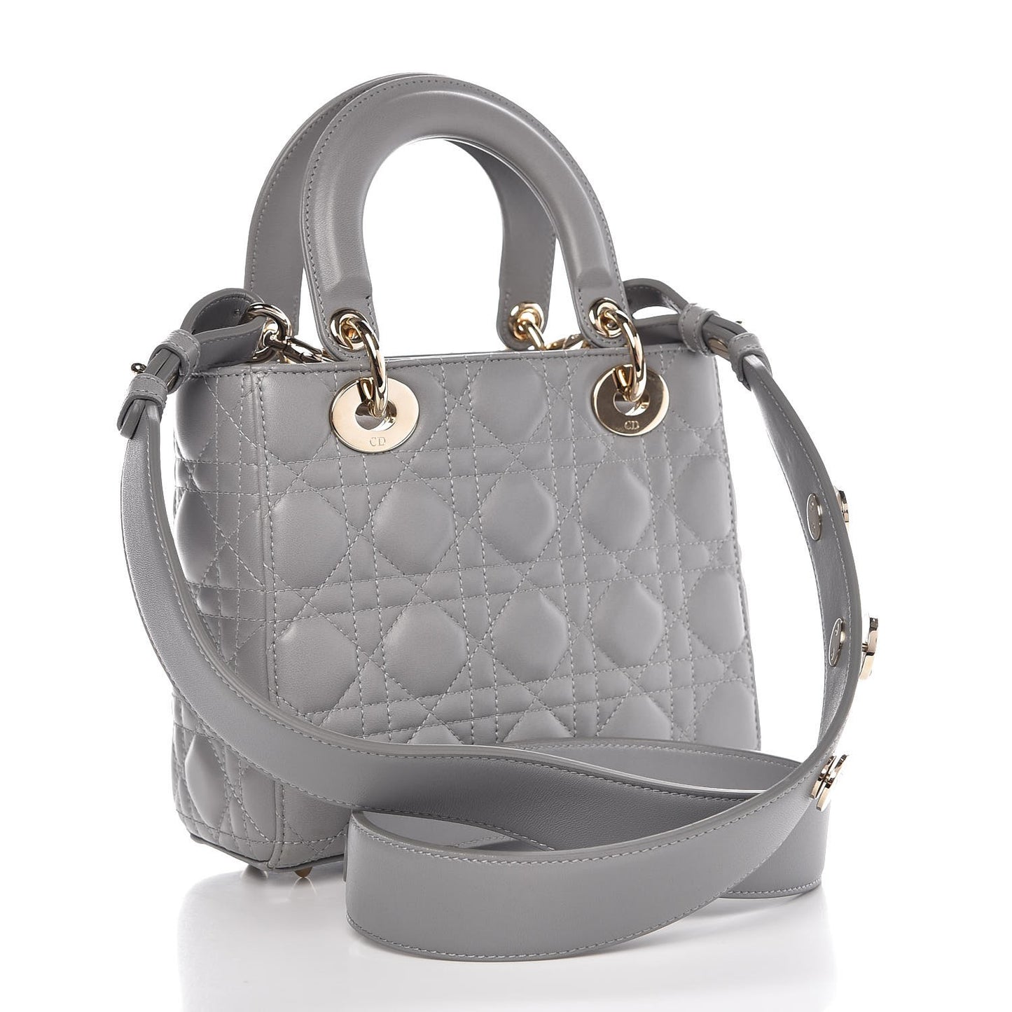 Lambskin Cannage Small My Lady Dior Gris