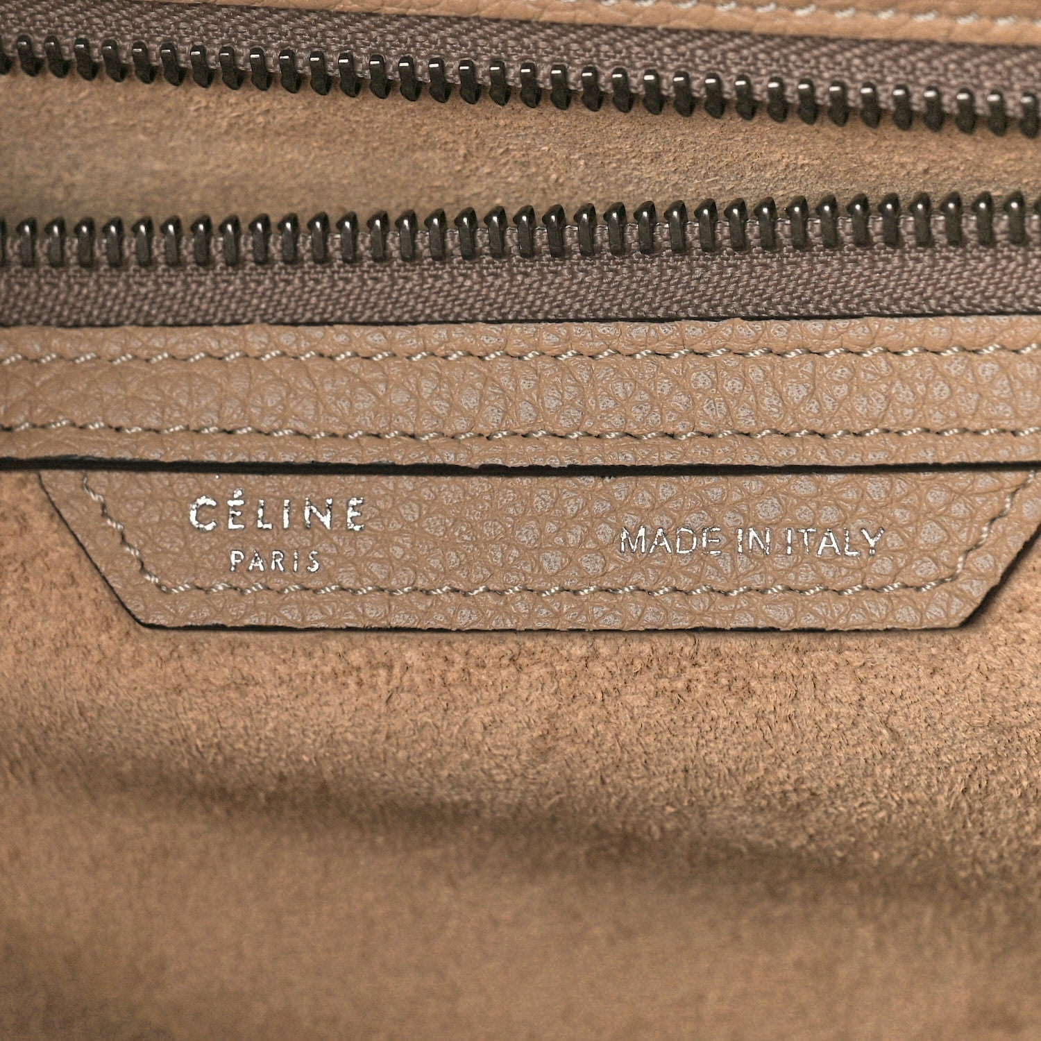 Celine Drummed Calfskin Mini Luggage Dune 6 of 9
