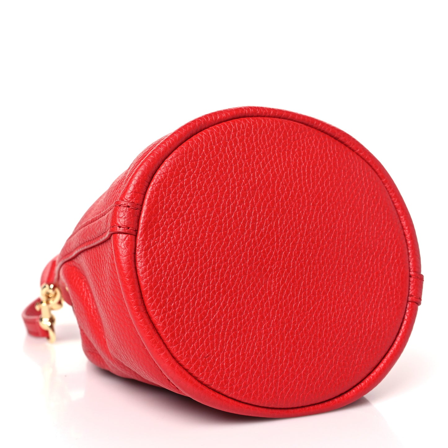 Grained Calfskin The Mini Bucket Bag True Red