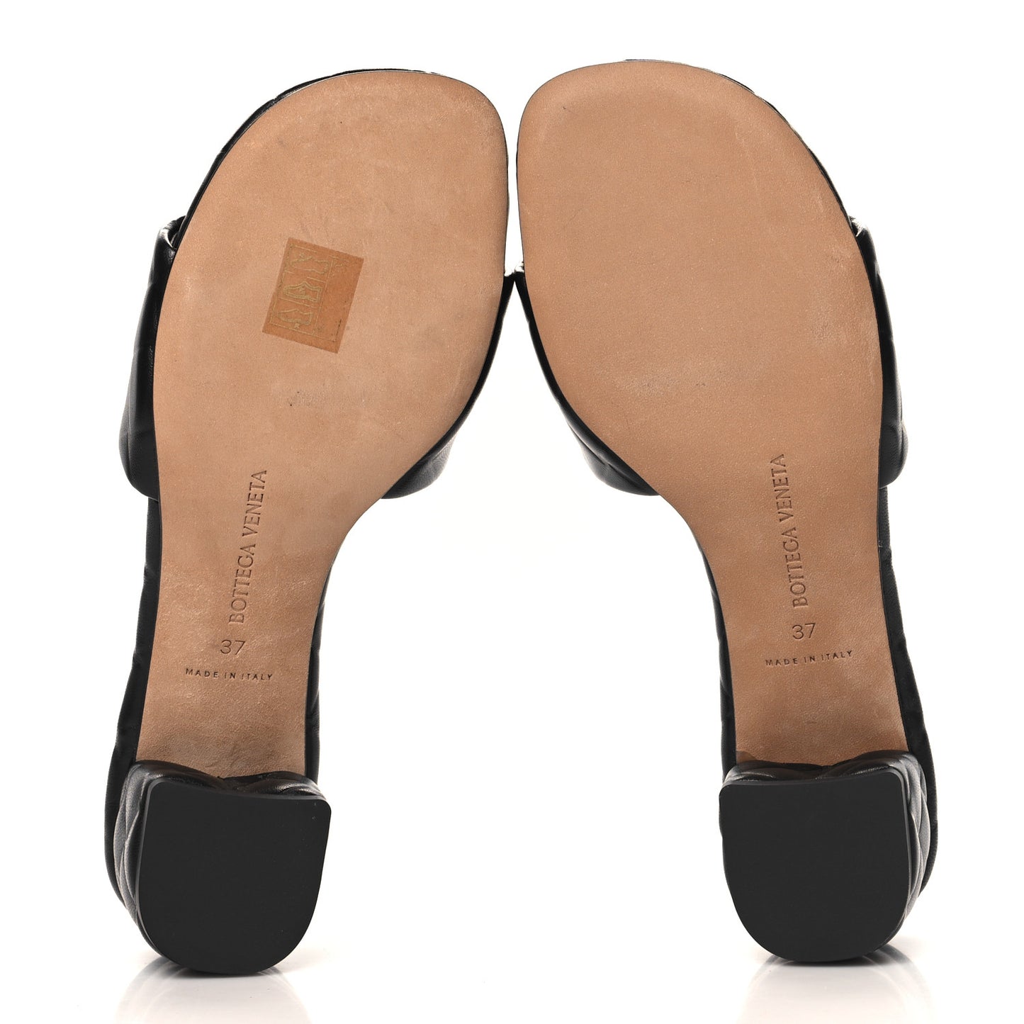 Lambskin Weaving Effect Amy Sandals 37 Black