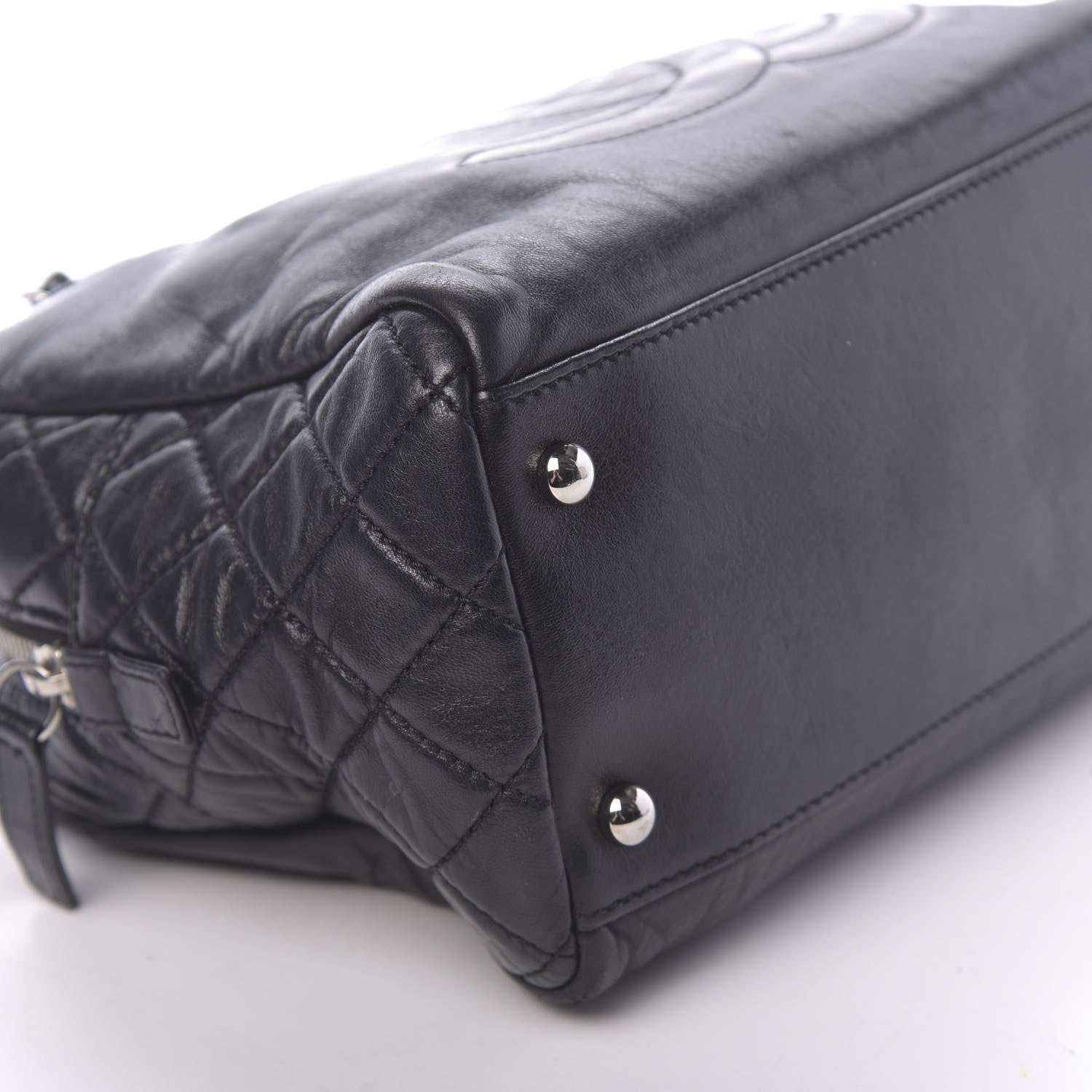 Chanel Calfskin Quilted CC Framed Bag Black 8 of 10