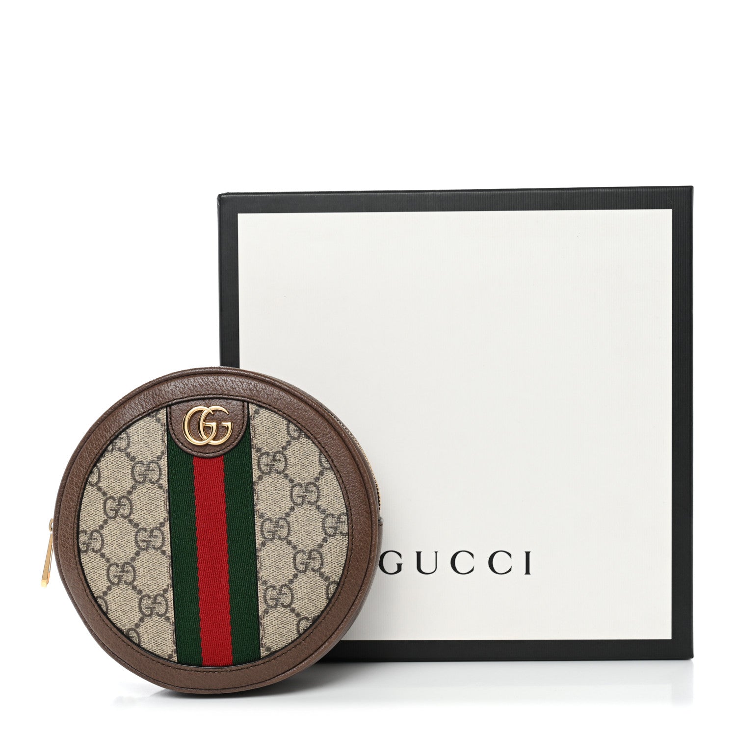 Gucci GG Supreme Monogram Web Mini Ophidia Round Backpack Brown 11 of 11