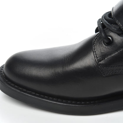 Saint Laurent Smooth Calfskin Studded Strap Rangers Boots 37.5 Black 15 of 16