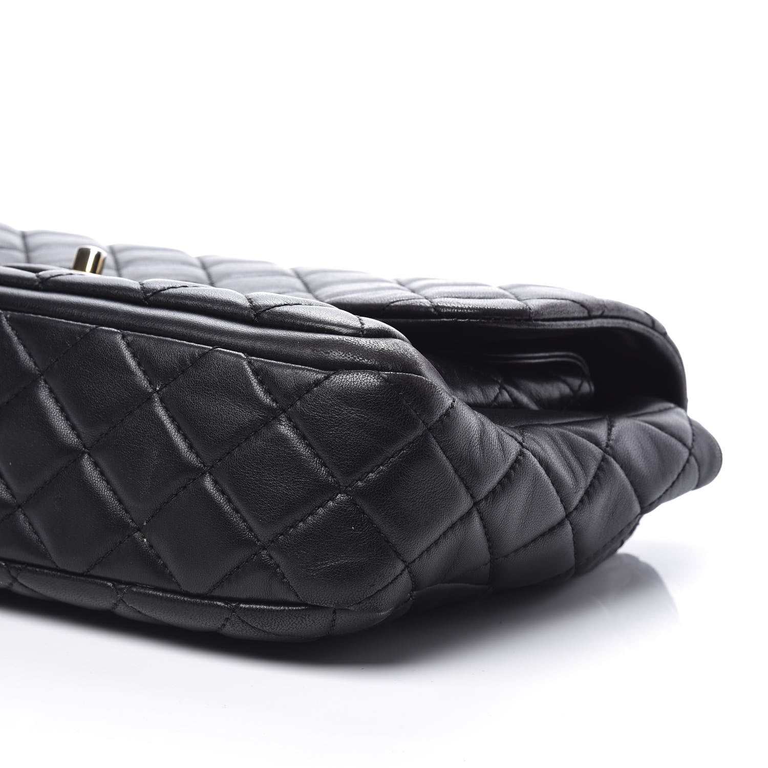 Chanel Lambskin Quilted Large Now and Forever Flap Black 6 of 10