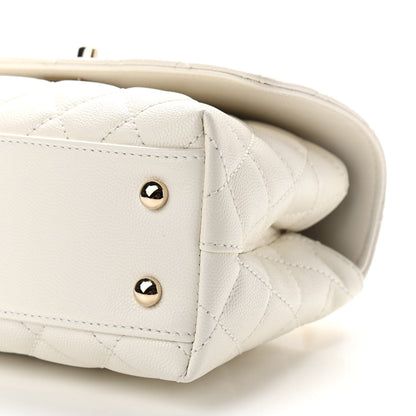 Chanel Caviar Quilted Mini Coco Handle Flap White 6 of 11