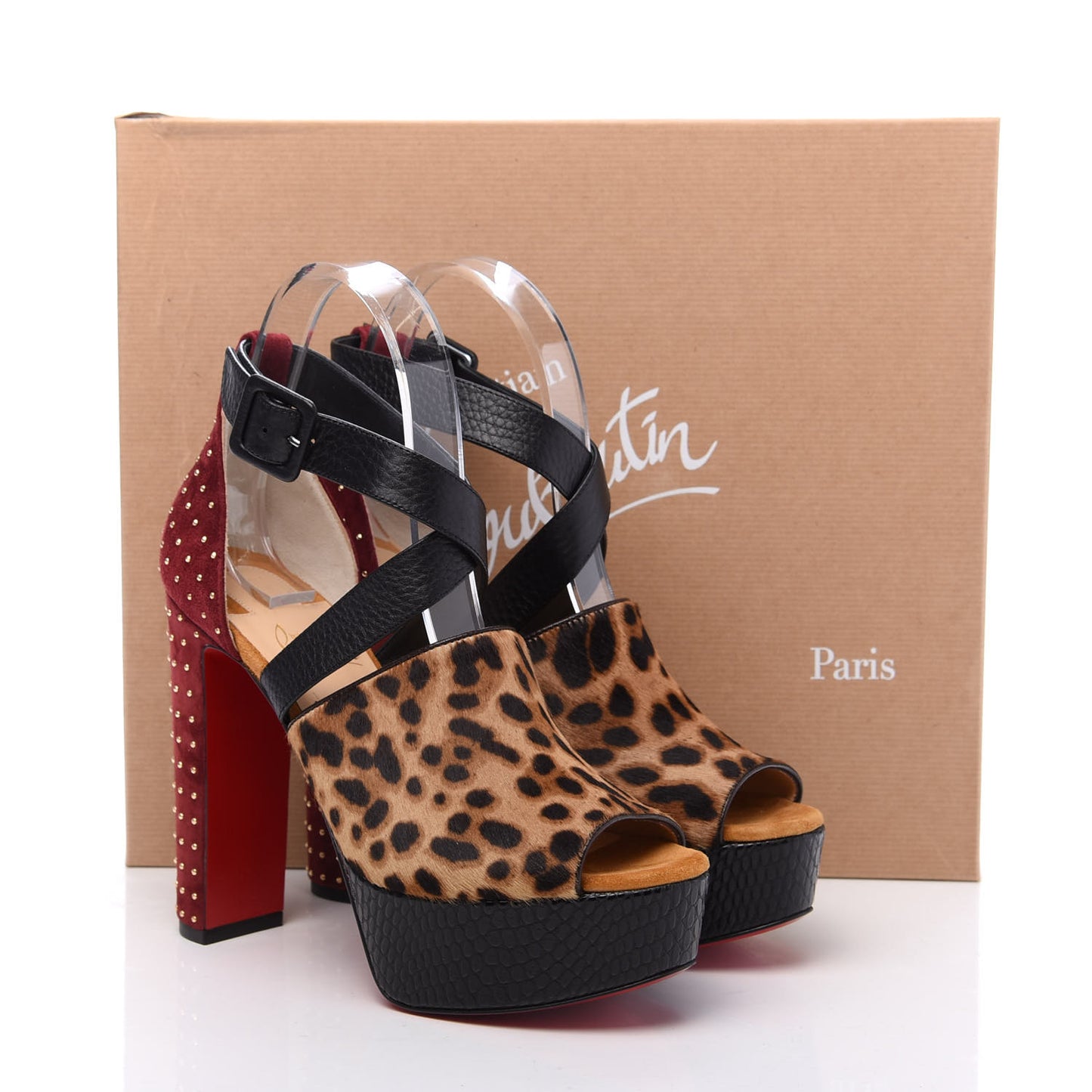 Calf Hair Leopard Print Bingirl Plume 130 Pump 37 Multicolor