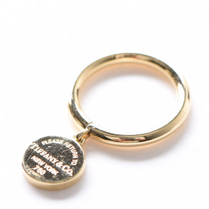 Tiffany 18K Yellow Gold Circle Tag Ring 6 5 of 5