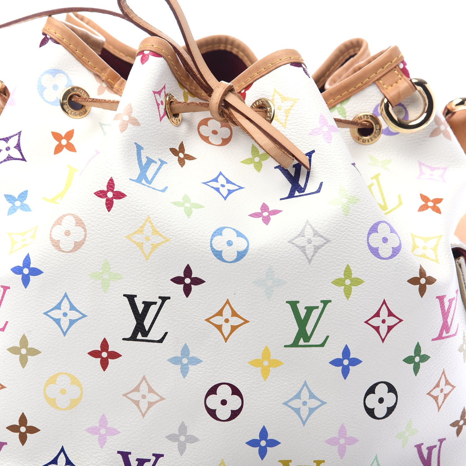 Louis Vuitton Monogram Multicolor Petit Noe White 7 of 9