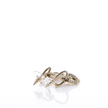 Chanel Crystal CC Dangle Earrings Gold 4 of 8
