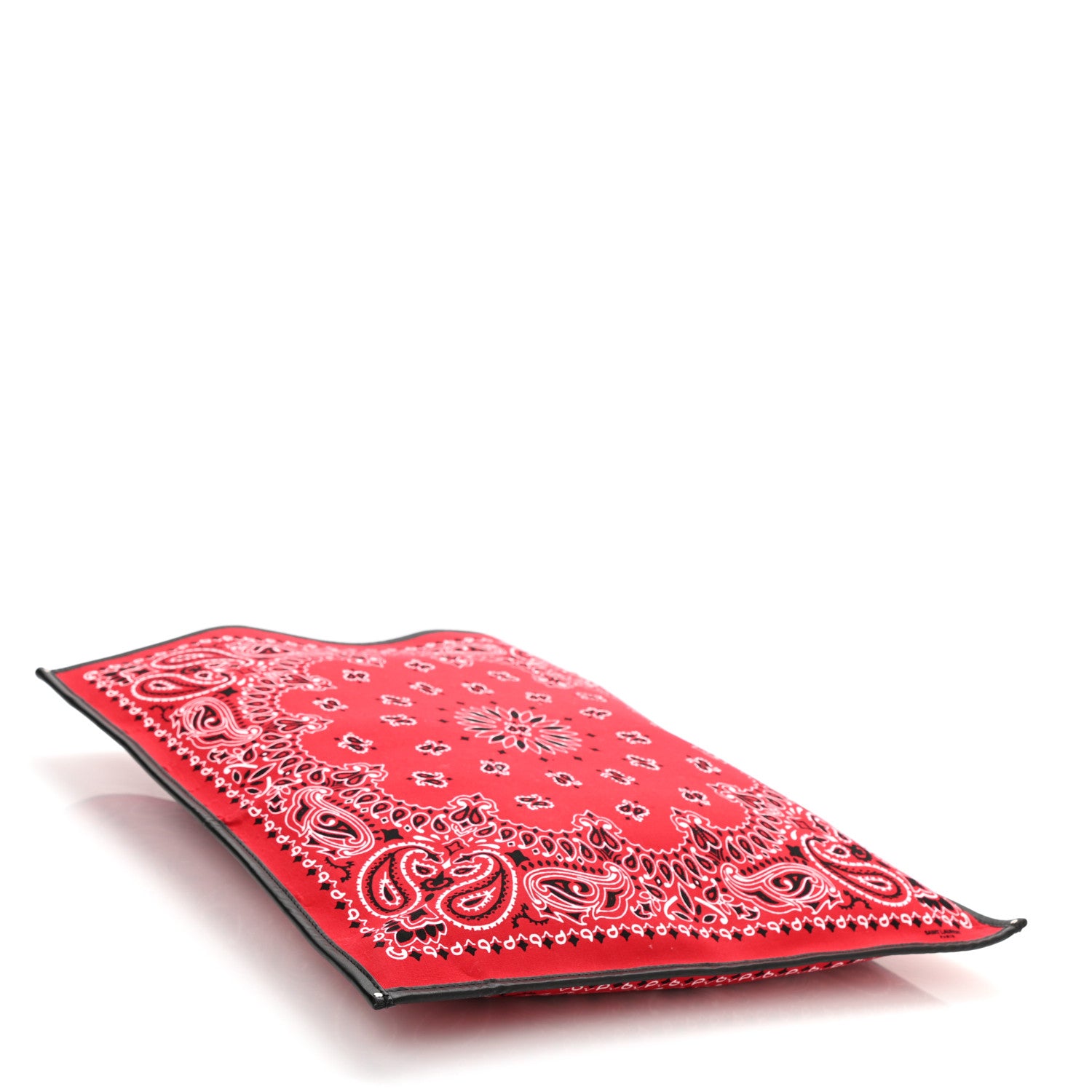 Saint Laurent Canvas Bandana Antibe Flat Shopping Tote Red 4 of 8