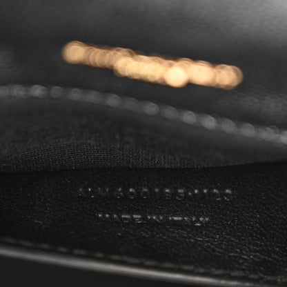 Saint Laurent Grain De Poudre Textured Mixed Matelasse Triquilt Medium Monogram Satchel Black 7 of 10