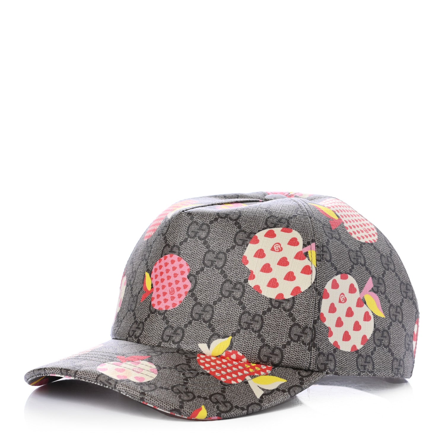 Gucci GG Supreme Monogram Les Pommes Baseball Hat M Beige Multicolor 1 of 9