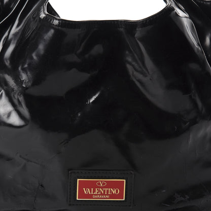 Valentino Garavani Patent Lacca Large Nuage Bow Hobo Black 9 of 15