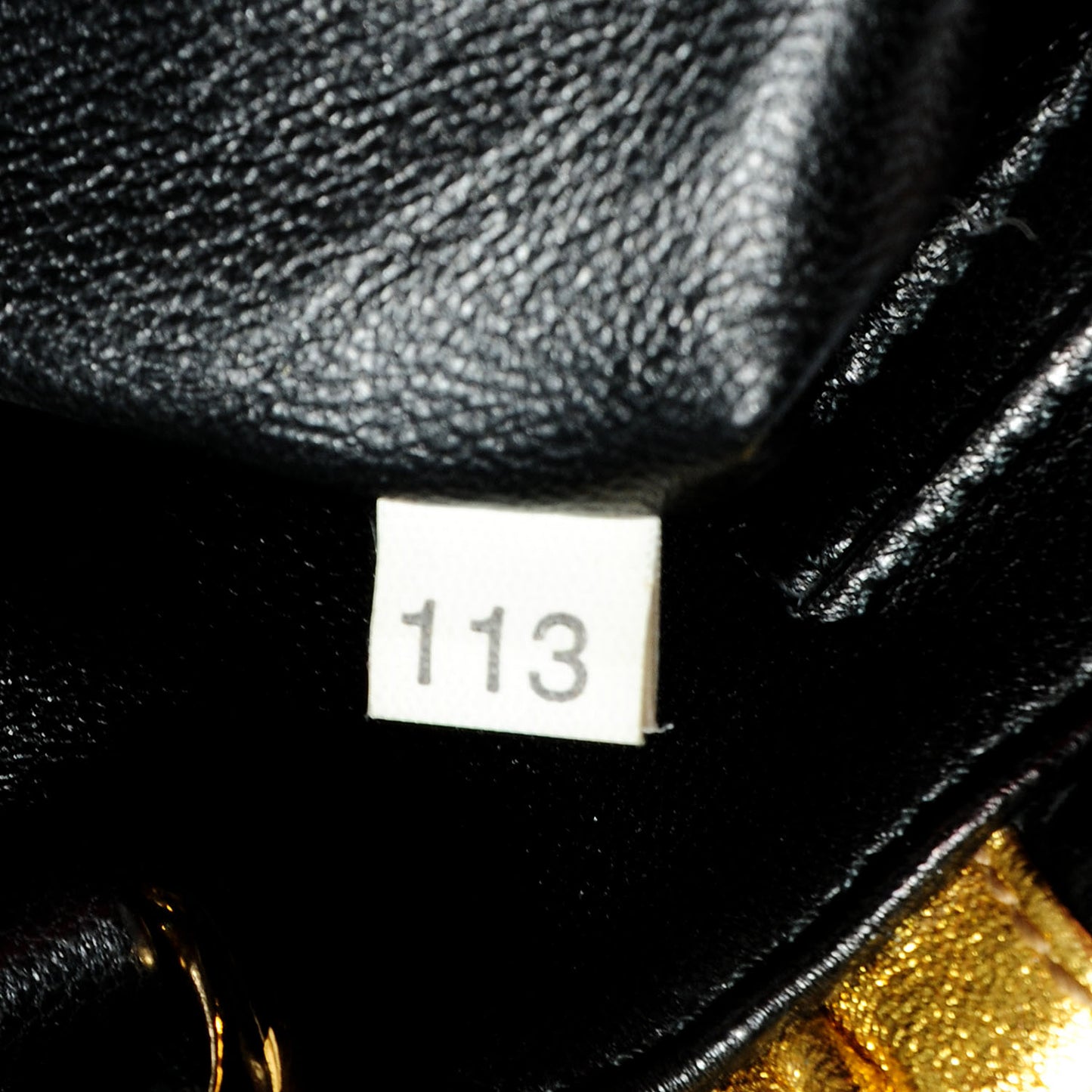 Nappa Stripes Shoulder Bag Black Oro