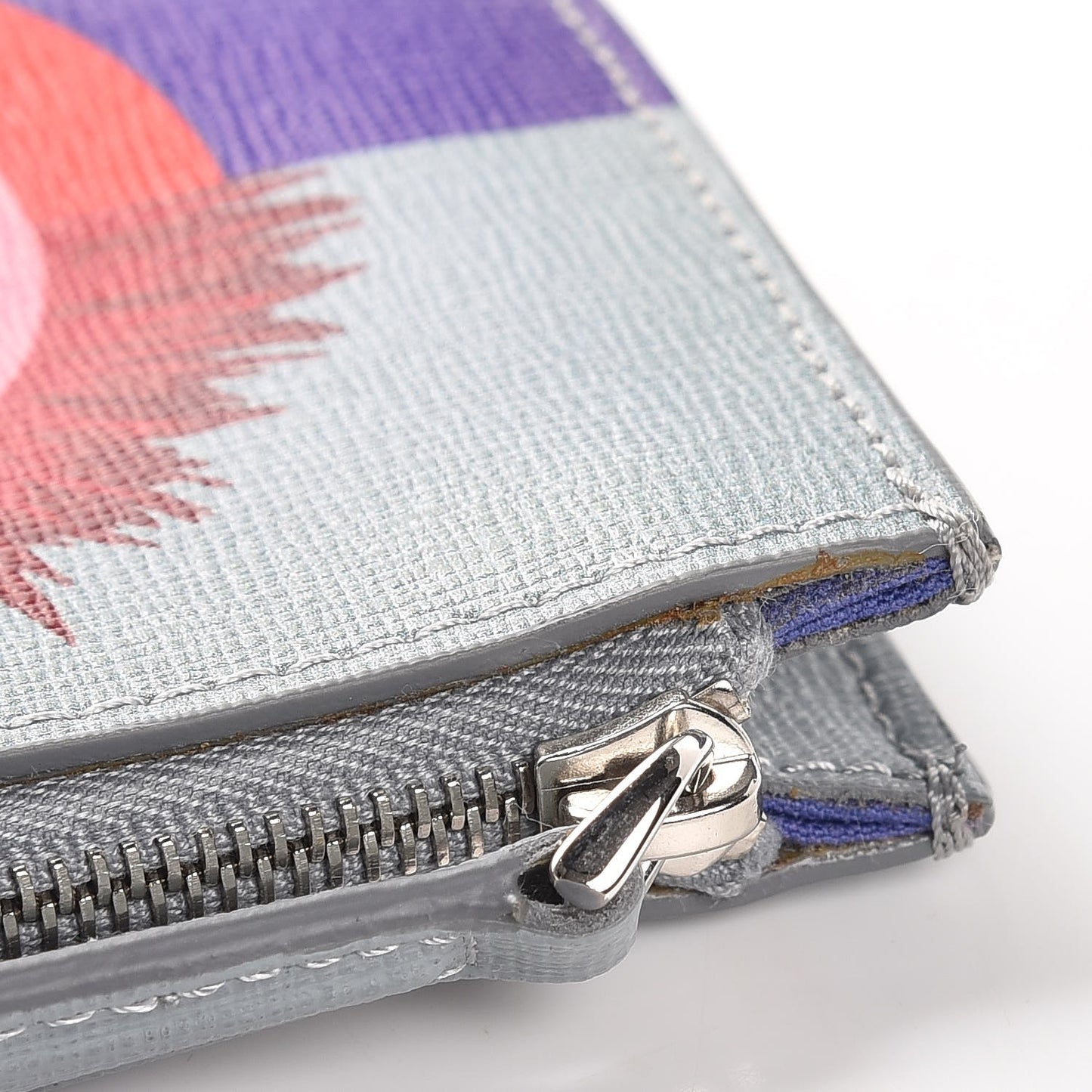 Vitello Elite Studded Hypnoteyes Zip Pouch Polvere Multicolor