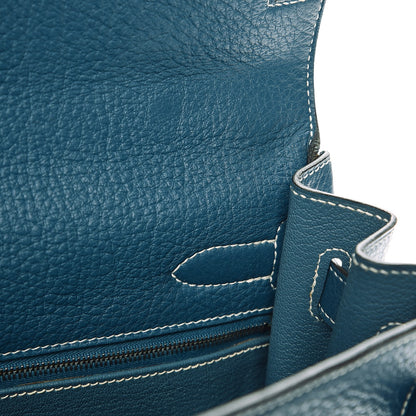 Hermes Taurillon Clemence Kelly Retourne 32 Blue Jean 26 of 40