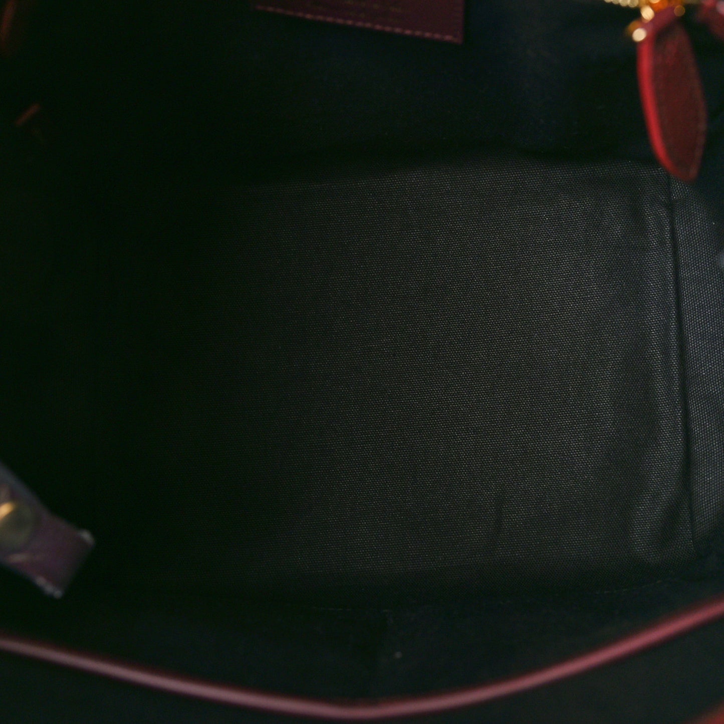 House Check Grainy Calfskin Small Canterbury Tote Mahogany Red