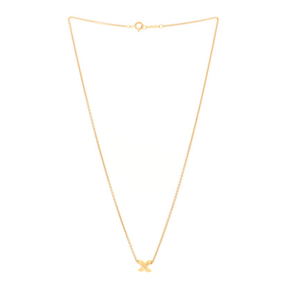 Tiffany 18K Yellow Gold X Pendant Necklace 3 of 5