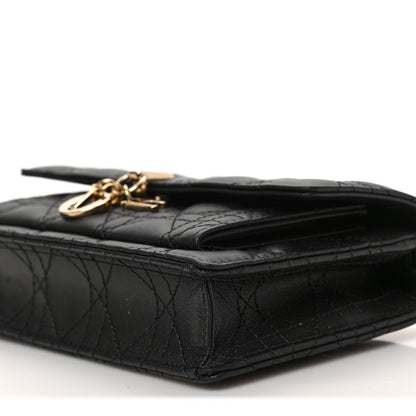 Christian Dior Lambskin Cannage Lady Dior Chain Pouch Black 8 of 8