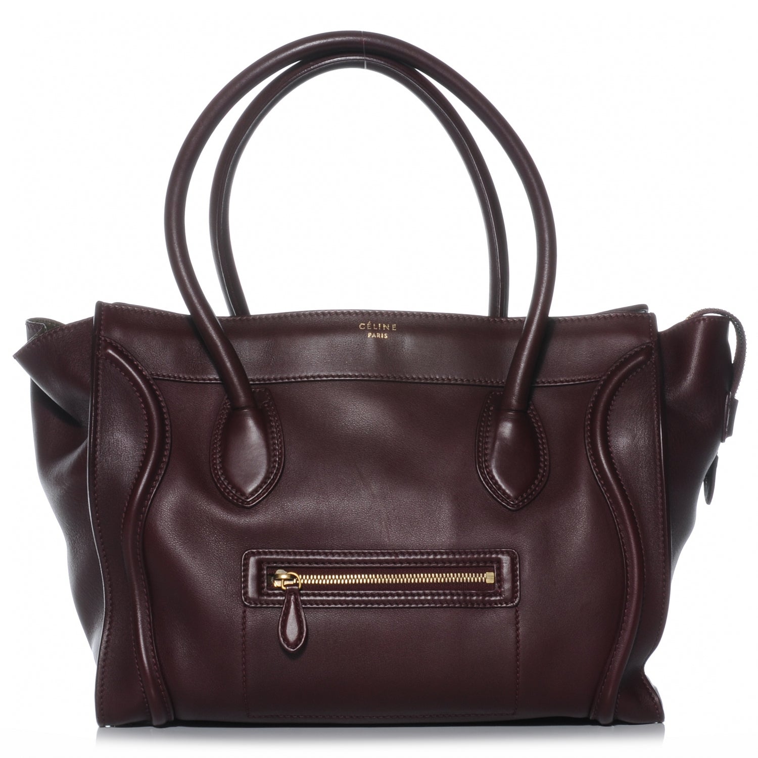 Celine Smooth Calfskin Shoulder Luggage Burgundy 1 of 9