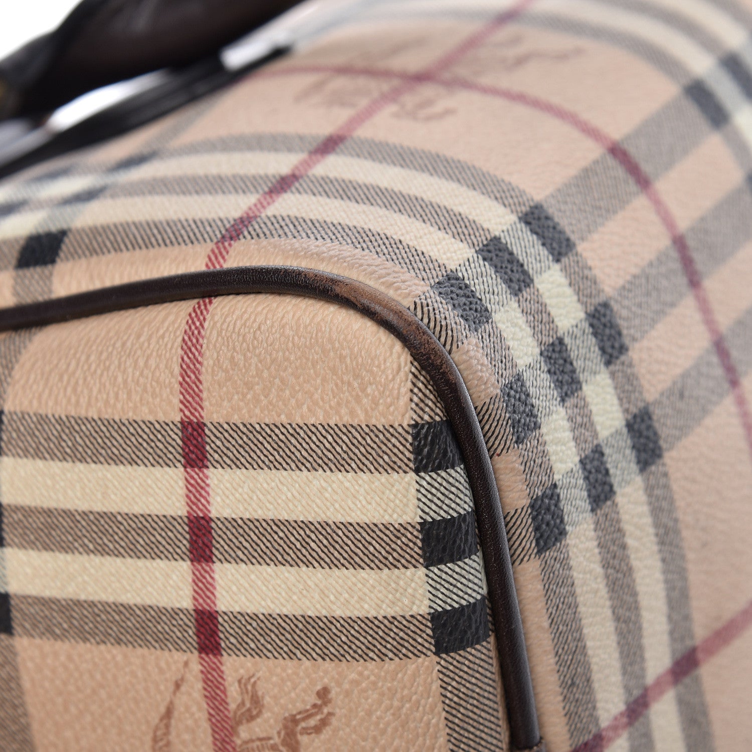 Burberry Haymarket Check Small Chester Bowling Bag Chocolate 10 of 12
