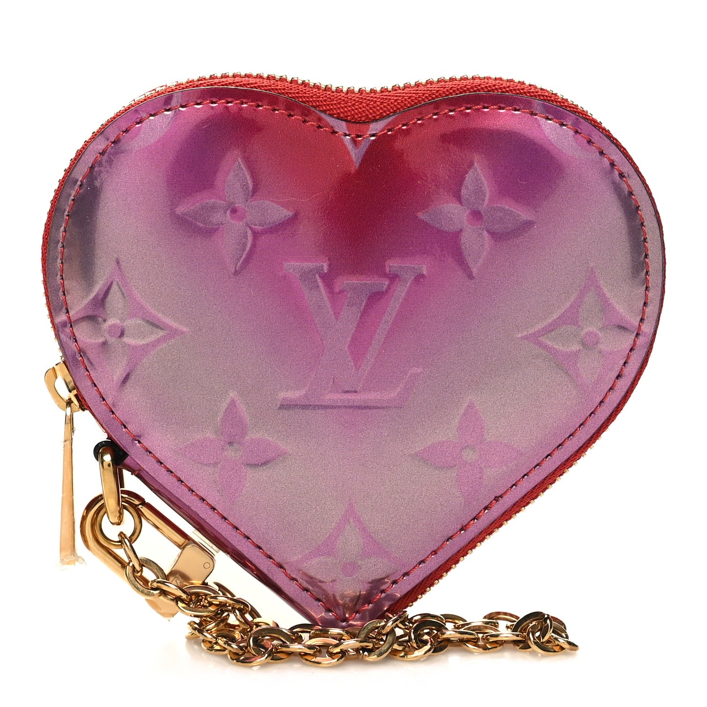 Vernis Heart Coin Purse Pink Red