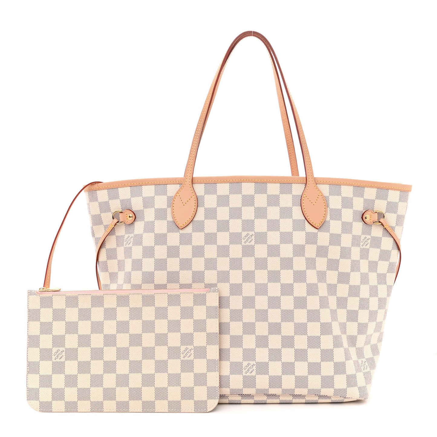 Damier Azur Neo Neverfull MM Rose Ballerine