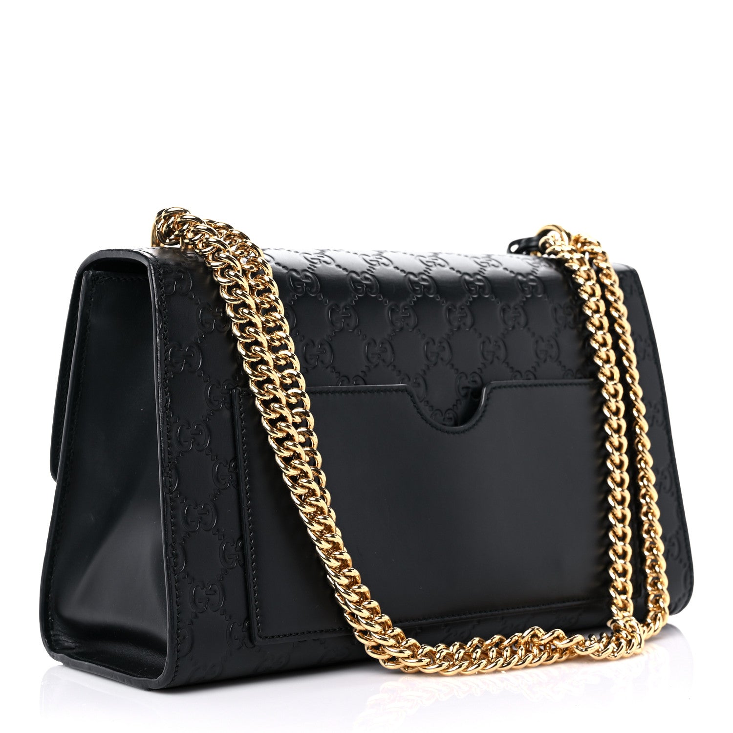 Gucci Guccissima Medium Padlock Shoulder Bag Black 3 of 19