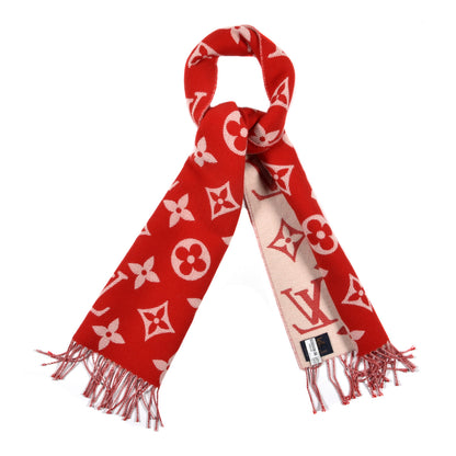 Louis Vuitton Wool Monogram Simply LV Scarf Red 1 of 4