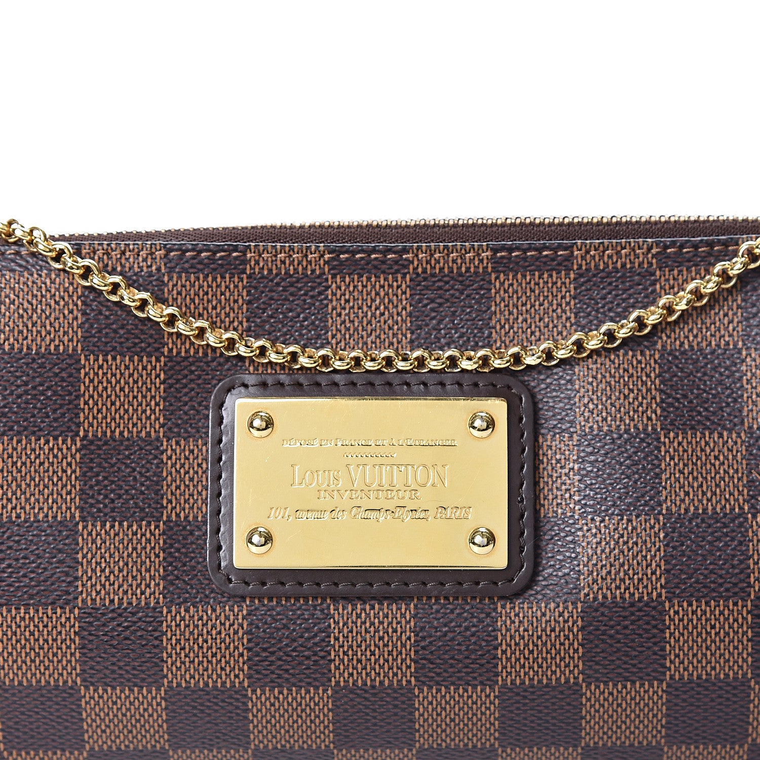 Louis Vuitton Damier Ebene Eva Clutch 7 of 9