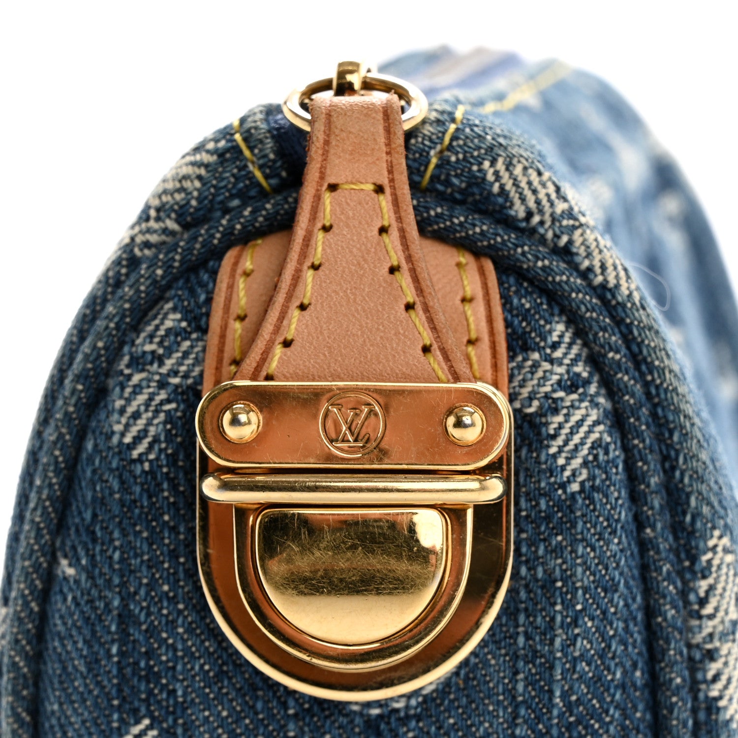 Louis Vuitton Monogram Denim Pochette Speedy PM Key Holder Blue 8 of 9