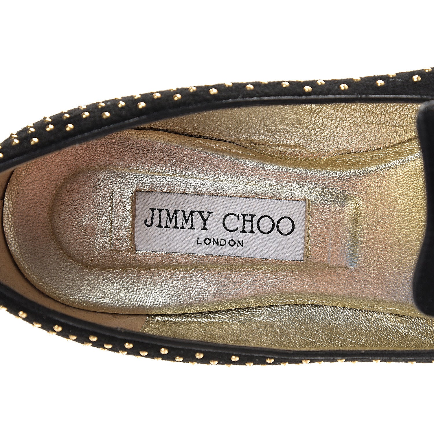 Jimmy Choo Suede Studded Wheel Weekend Slipper 39 Black 6 of 11
