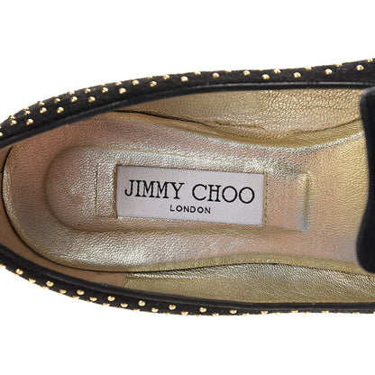 Jimmy Choo Suede Studded Wheel Weekend Slipper 39 Black 6 of 11