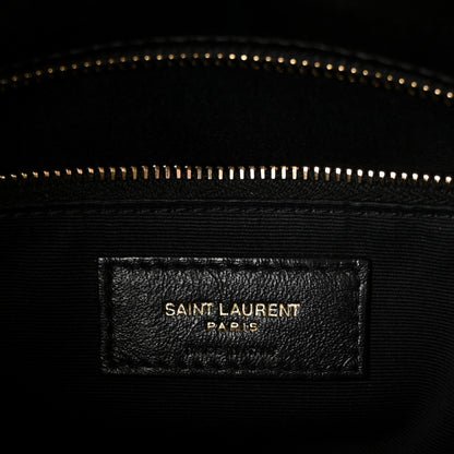 Saint Laurent Lambskin Quilted Small Loulou Puffer Monogram Chain Satchel Black 11 of 17