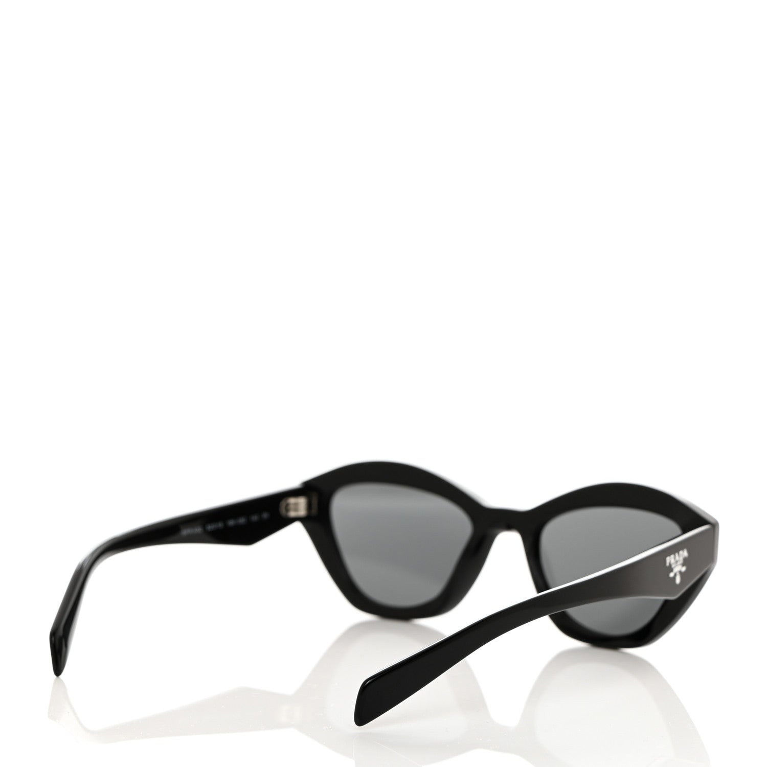 Prada Acetate Logo Sunglasses SPR A02-F Black 4 of 8