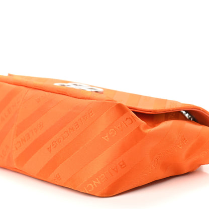 Balenciaga Nylon Jacquard Diagonal Logo S BB Round Shoulder Bag Orange Sanguine 7 of 7