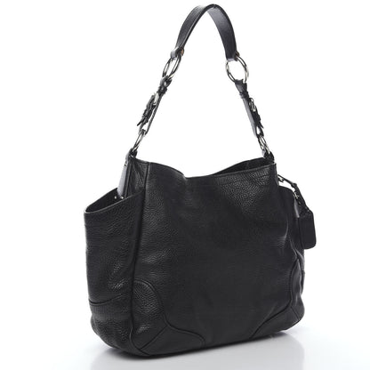 Prada Vitello Daino Side Pocket Hobo Black 2 of 10
