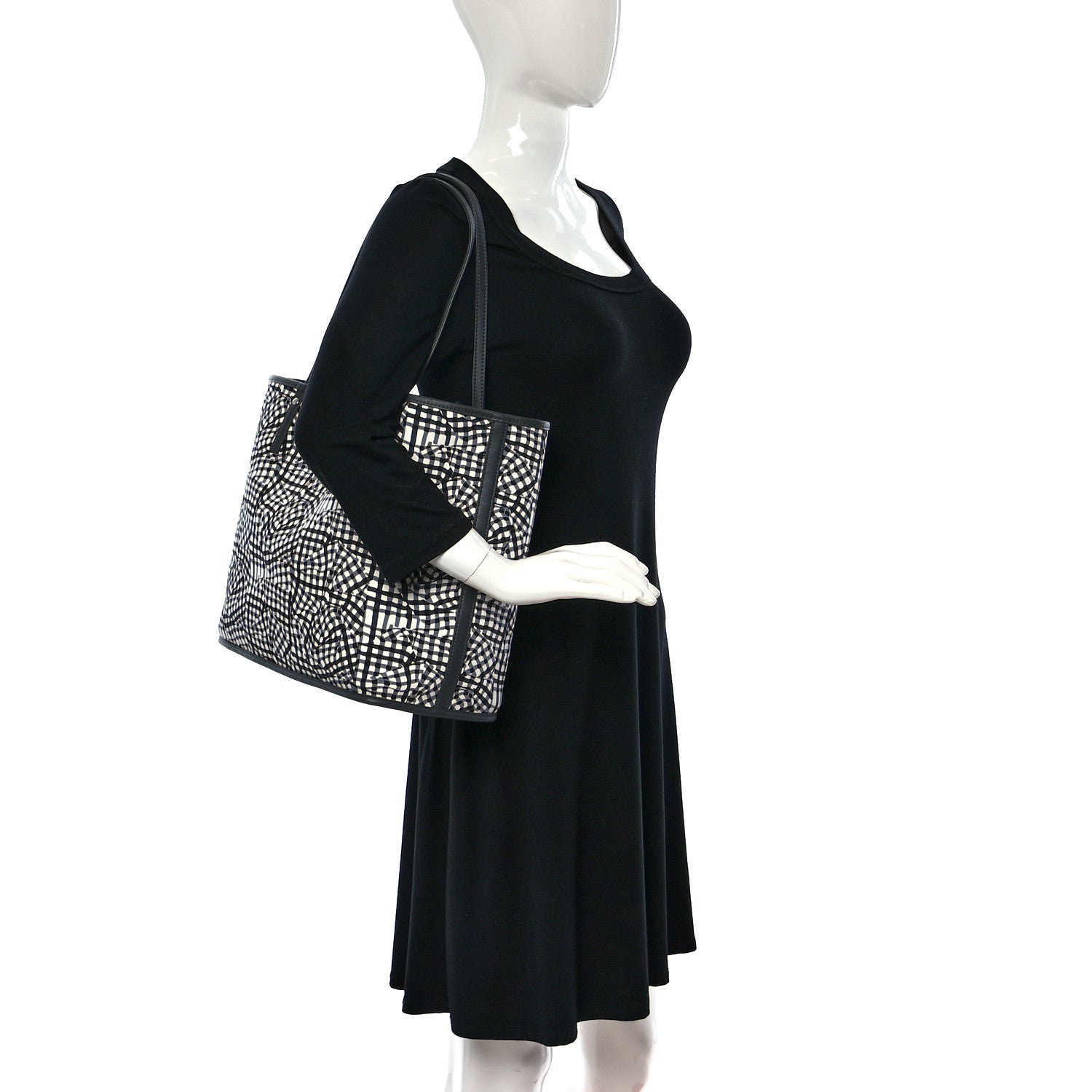 MCM Visetos Medium Project Reversible Shopper Tote Phantom Grey 2 of 14